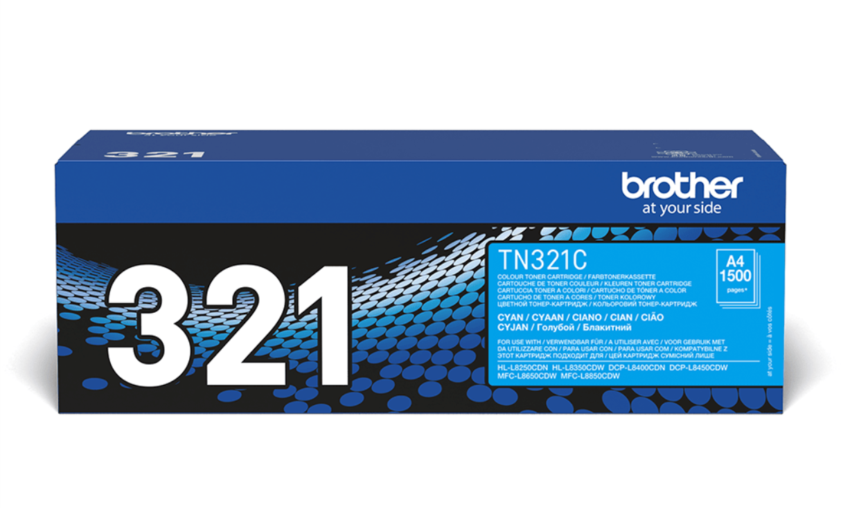 Brother TN-321C Cyan Colour Toner Cartridge - 1,500 Pages - Sealed Box