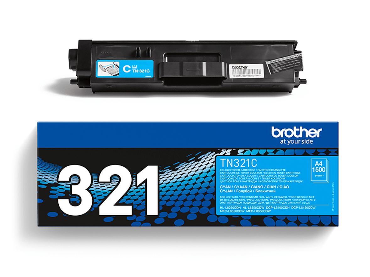 Brother TN-321C Cyan Colour Toner Cartridge - 1,500 Pages - Sealed Box