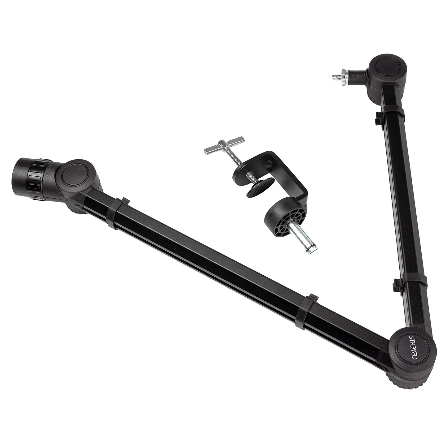 RockJam Premium Tube-Style Microphone Stand Boom Arm with Desktop Clamp