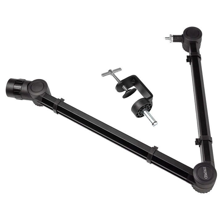 RockJam Premium Tube-Style Microphone Stand Boom Arm with Desktop Clamp