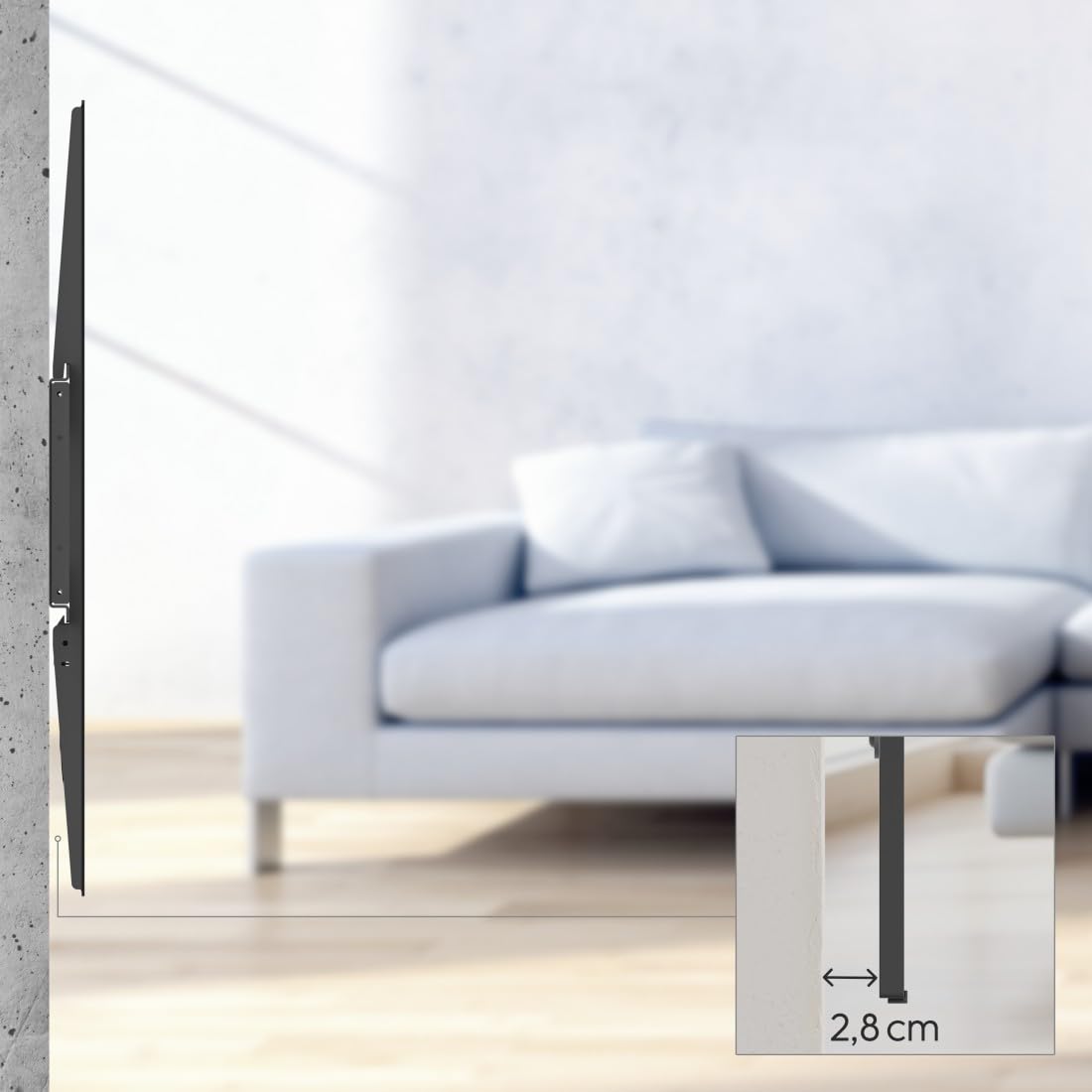 Hama Fixed TV Wall Mount Bracket 305 cm 100 kg Black - (37" to 120" TV's)
