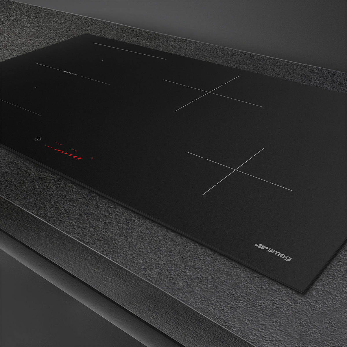 Induction Hob 80cm with 4 Heating Zones by Smeg - Black, Universal - SI1M4844D