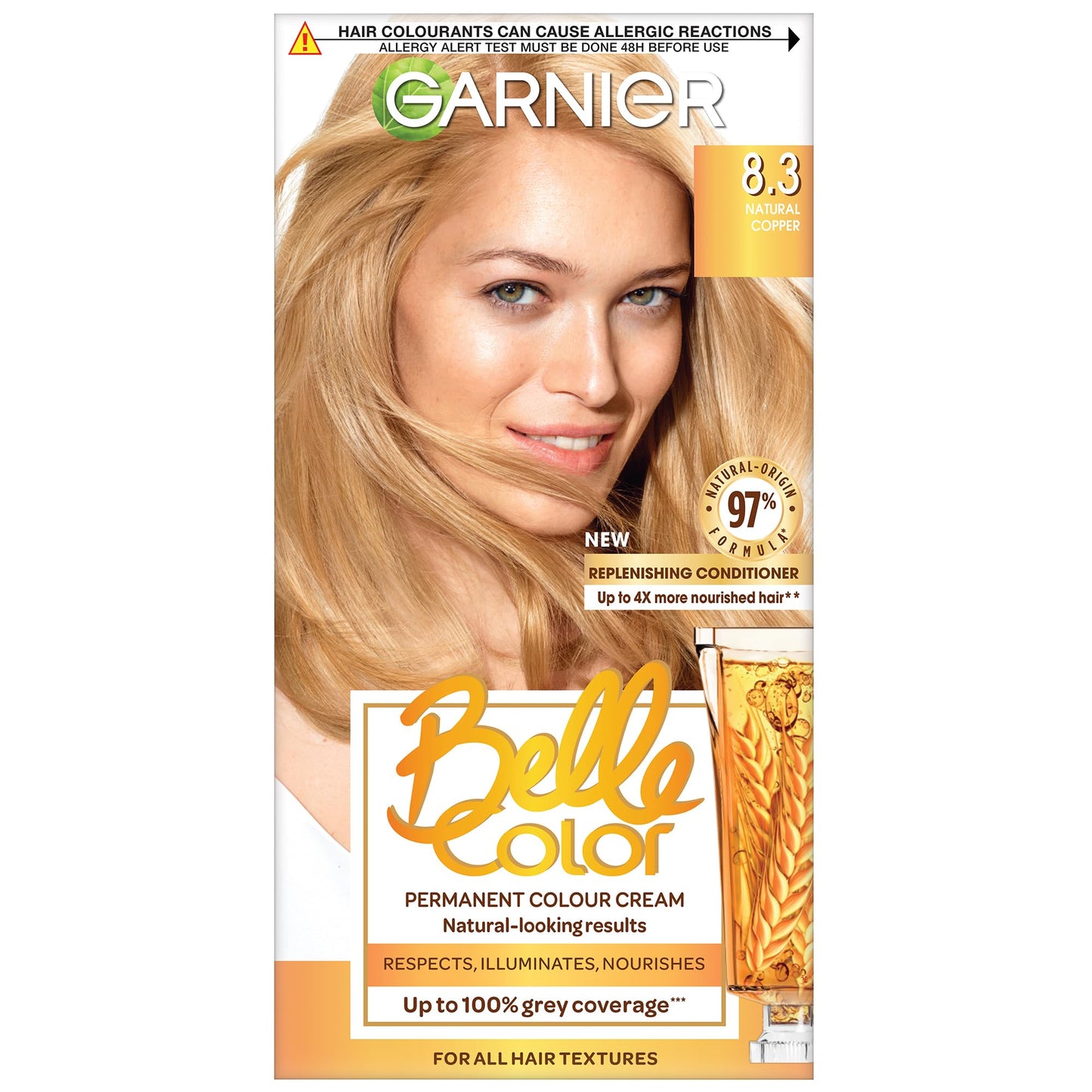 Garnier Belle Color 8.3 Natural Copper Blonde Permanent Hair Dye