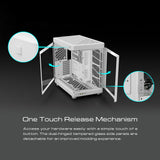 GAMDIAS NESO P1 White Full-Tower Gaming Case Dual Chamber Tempered Glass