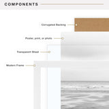 MCS Gallery Foundation 24x36 Poster Frame White, Vertical & Horizontal Wall Hanging Large Picture Frame for Photos, Posters & Art Prints