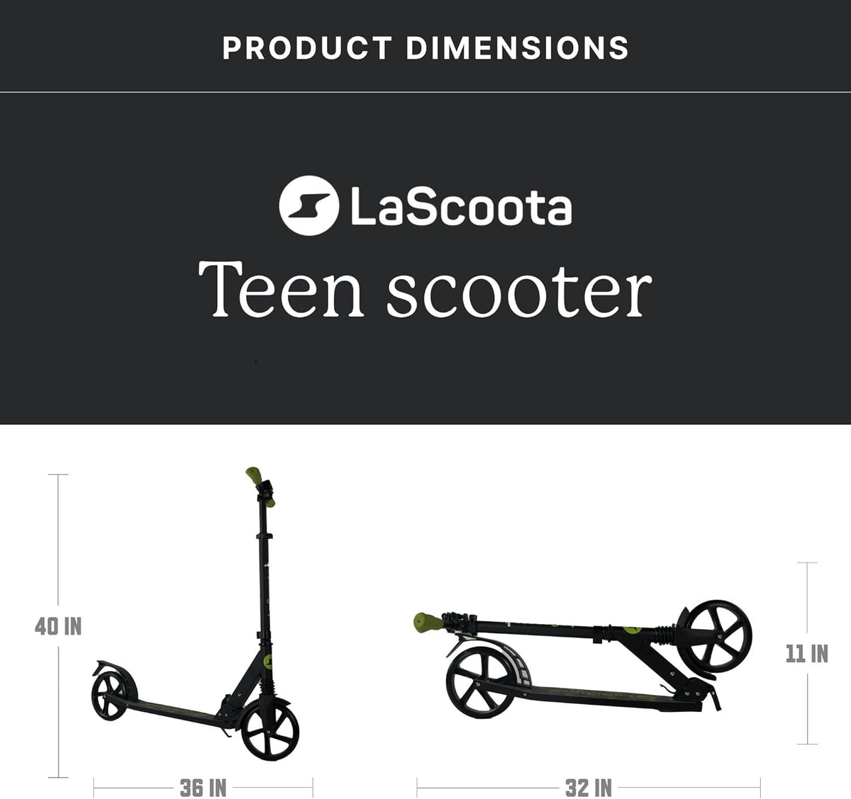Lascoota Foldable Adult Scooter - Also Great as a Scooter