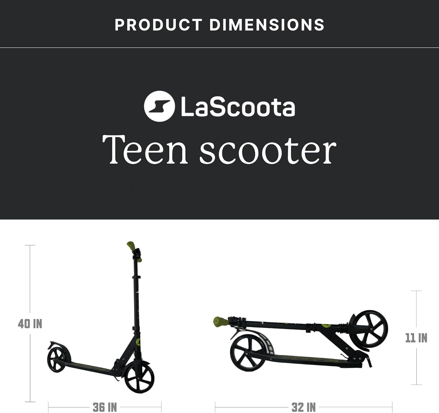 Lascoota Foldable Adult Scooter - Also Great as a Scooter