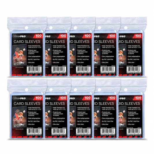 Ultra Pro 1000 Clear Soft Sleeves - 10 Packs Trading Card Protection