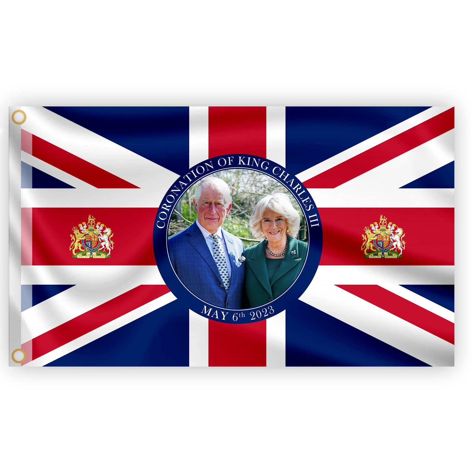 5x3ft Union Jack King Charles III Coronation Flag