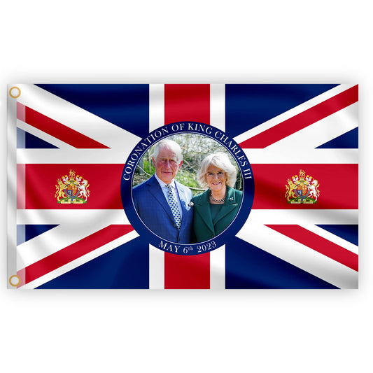 5x3ft Union Jack King Charles III Coronation Flag