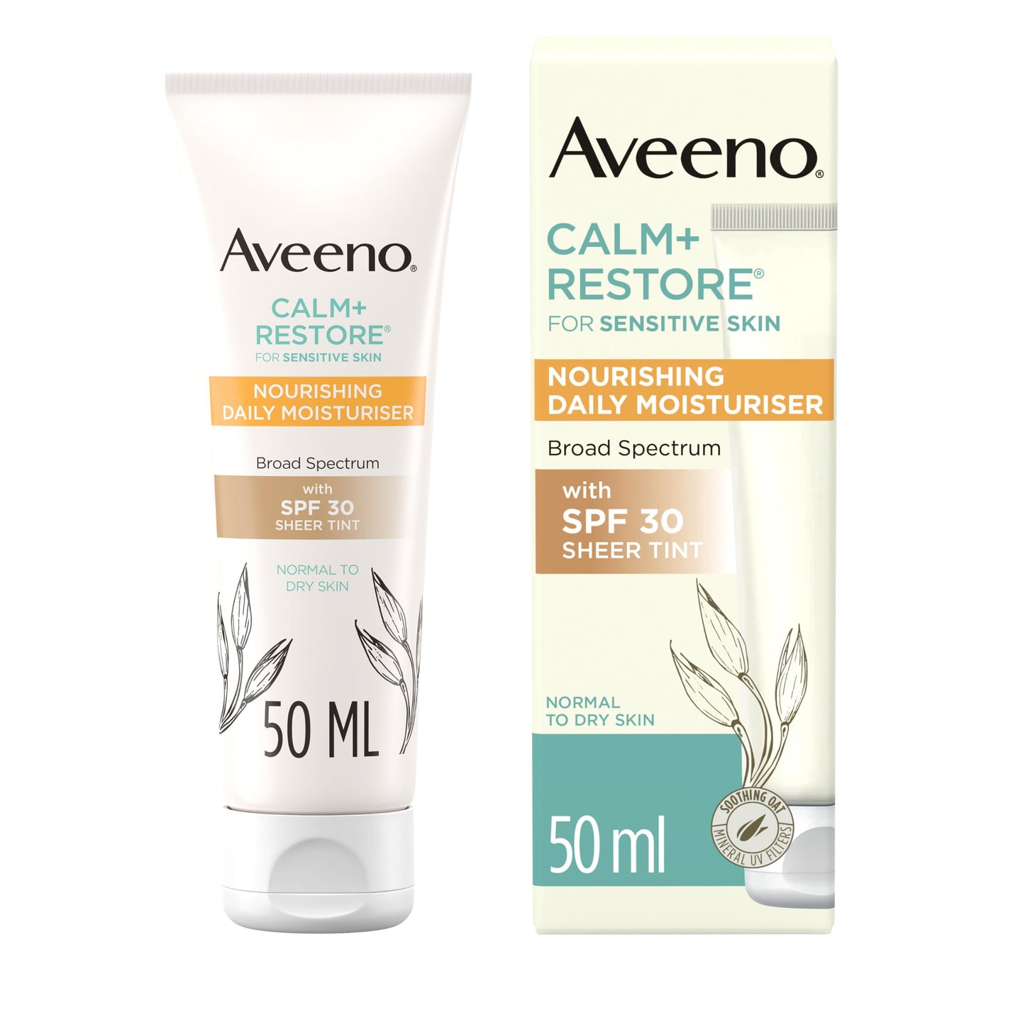Aveeno CALM+RESTORE Nourishing Daily Moisturiser SPF30 50ml