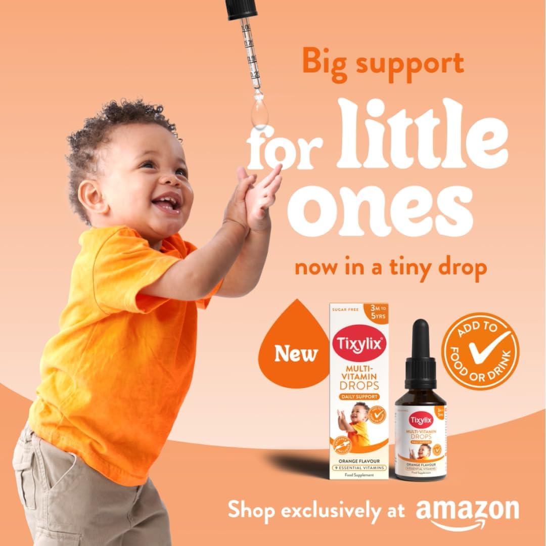 Tixylix Multi-Vitamin Drops 50ml for Children 3 Months+ Orange Flavour