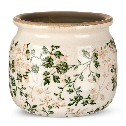 Vintage Ceramic Planter Large Flower Vase Farmhouse Decor