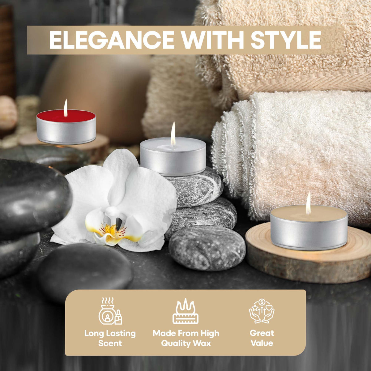 Price's Petali Scented Tealights Mixed Pack 150 - 6 Unique Fragrances