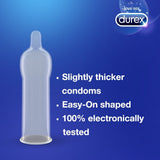 Durex Extra Safe Condoms 4 x 30 Pack - Thicker & Lubricated, Natural Rubber Latex