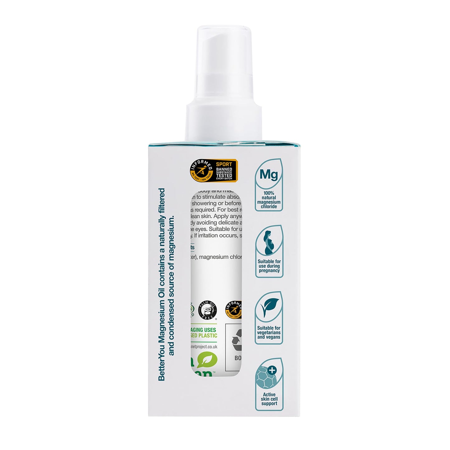 BetterYou Magnesium Oil Body Spray 100ml - High Strength Natural Magnesium Supplement