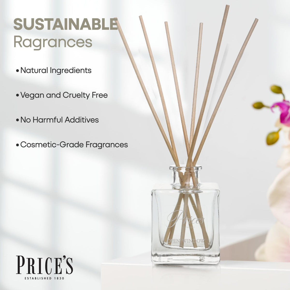 Price's Candles Open Window Reed Diffuser Refill | Long-Lasting Home Fragrance