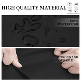 Black V-Shaped Sectional Sofa Cover Waterproof Heavy Duty 100"x100"