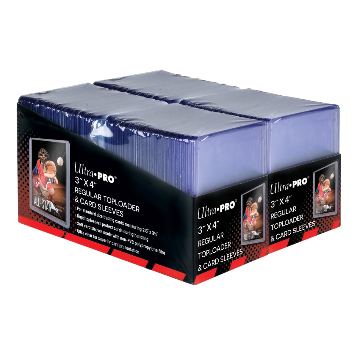 Ultra Pro 3" x 4" Trading Card Toploader & Sleeve Bundle 200ct
