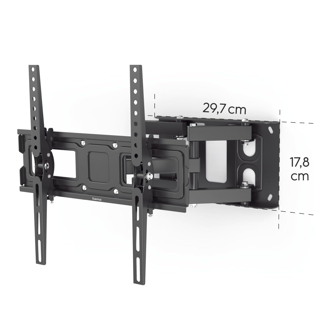 Hama TV Wall Mount Pivot Tilt Telescope 165cm 65 Inch 40kg OLED