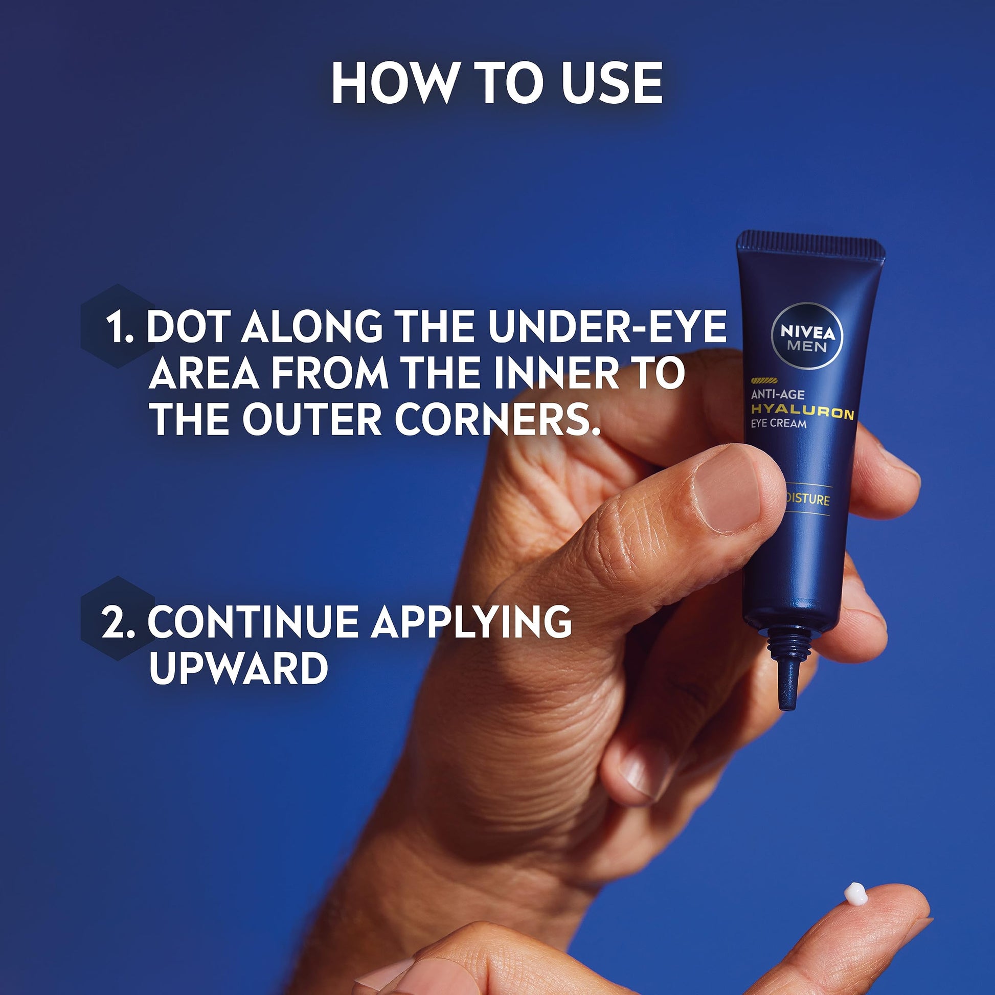 Anti-Age Hyaluron Eye Cream 15ml, Men's Eye Cream with Hyaluronic Acid