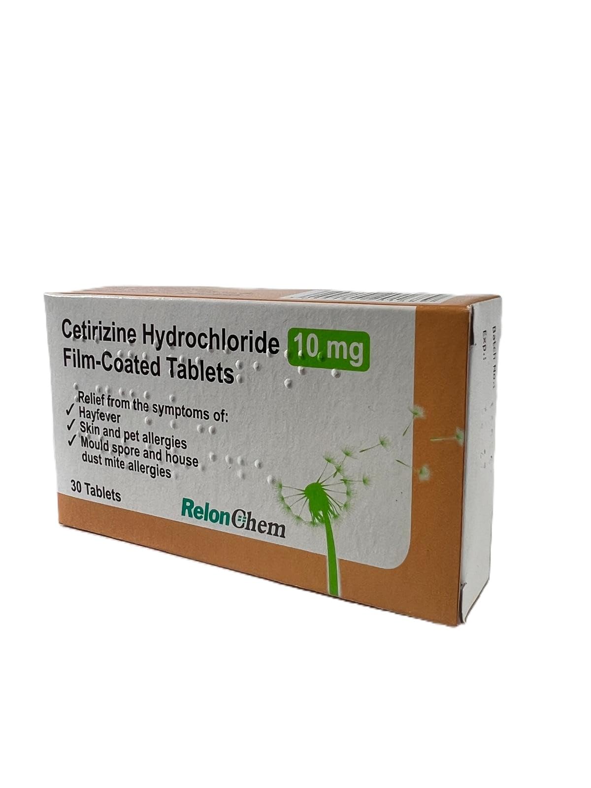 Relonchem Cetirizine 10mg Hayfever Allergy Relief 30 Tablets