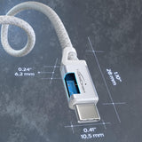 KabelDirekt USB-C Cable 2x2m Fast Charging 60W Nylon Braided