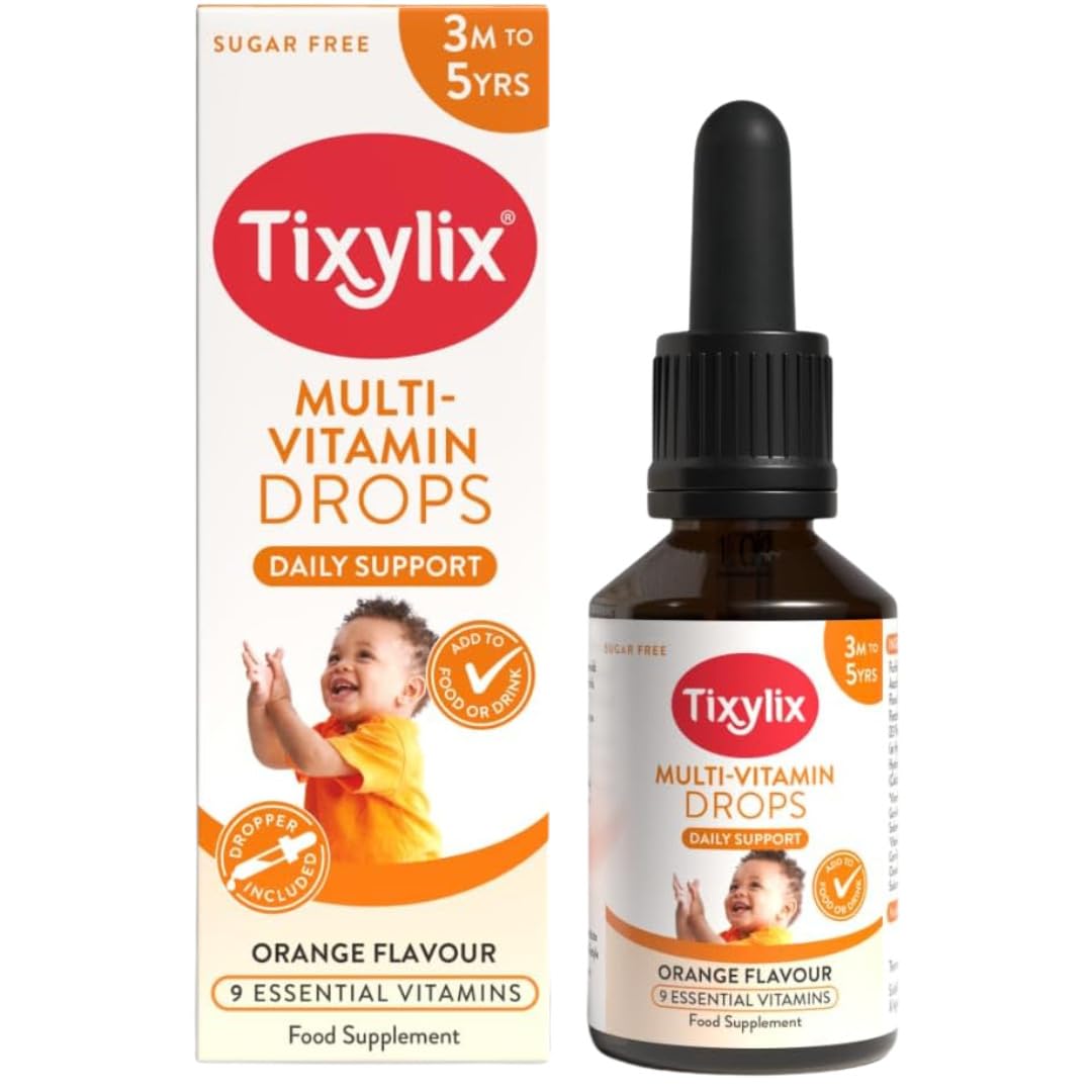 Tixylix Multi-Vitamin Drops 50ml for Children 3 Months+ Orange Flavour