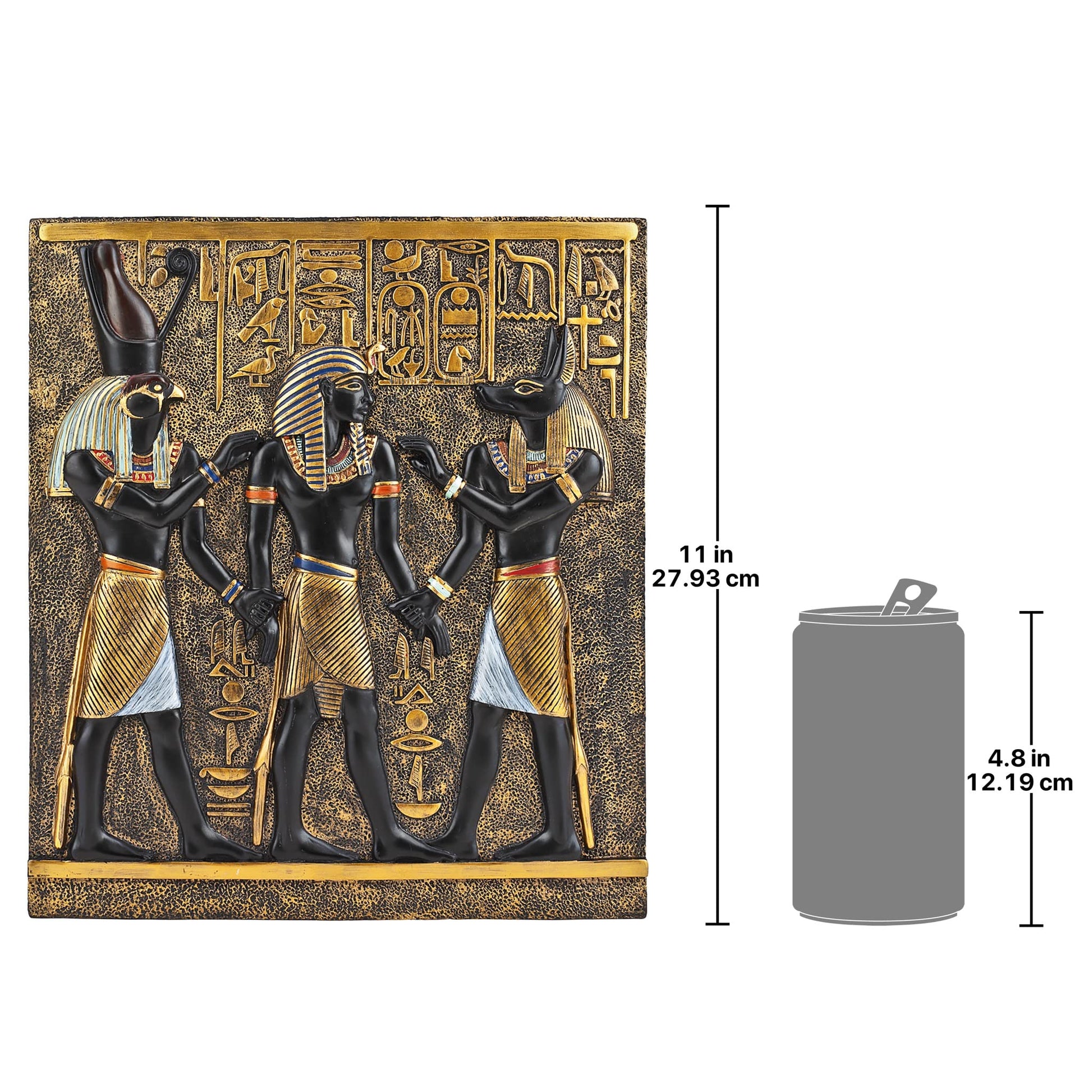 Design Toscano Rameses I Between Horus Anubis Wall Frieze 11 Inch