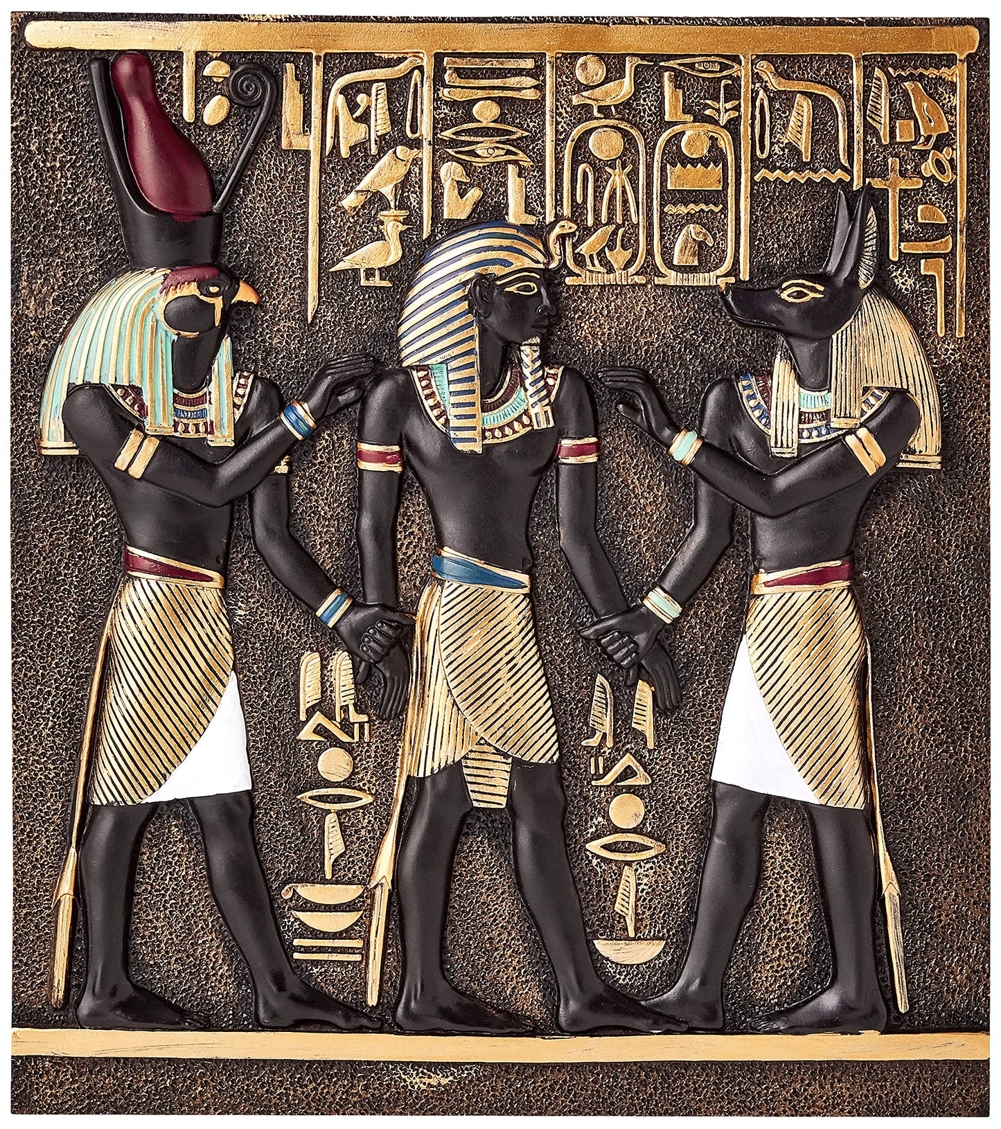 Design Toscano Rameses I Between Horus Anubis Wall Frieze 11 Inch