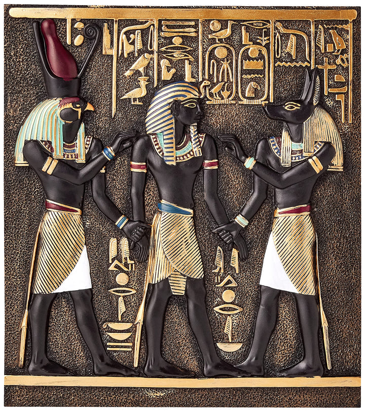 Design Toscano Rameses I Between Horus Anubis Wall Frieze 11 Inch