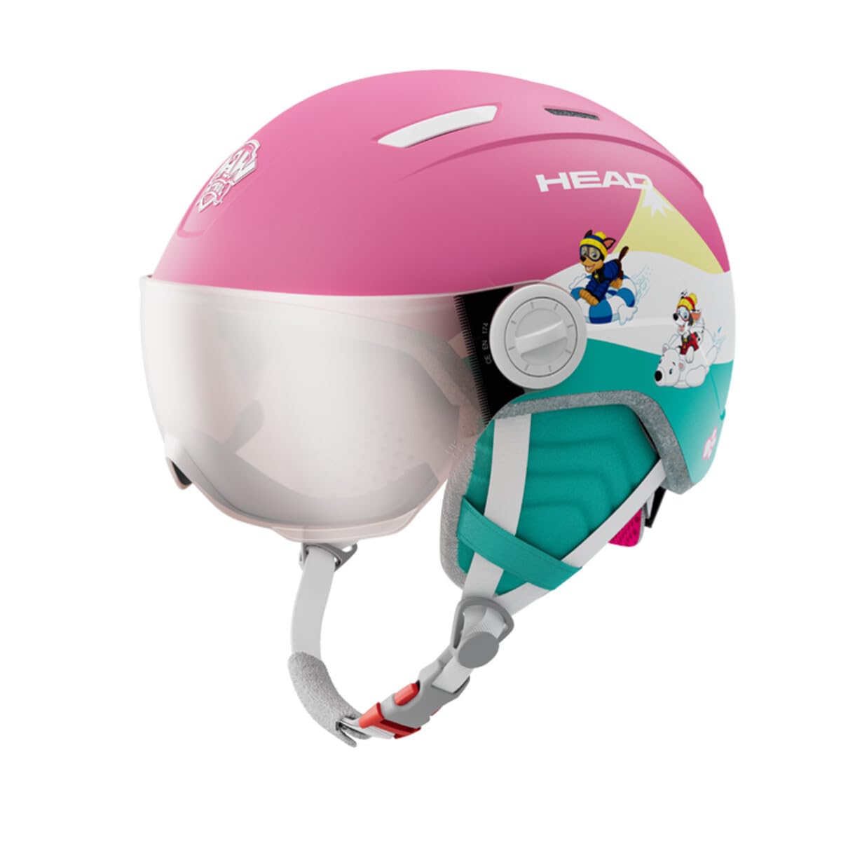 HEAD MAJA & Visor Paw Patrol Helmet XS/S - Kids Ski Helmet with Attached Visor