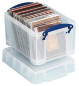 Really Useful Box 3 Litre Clear Plastic Storage Container with Clip Handles & Lid