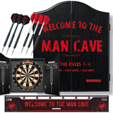 WINMAU Man Cave Complete Dart Set with Pro SFB Dartboard