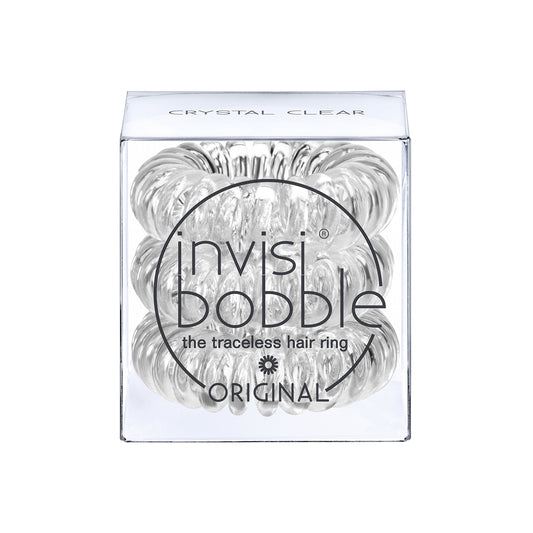 INVISIBOBBLE Hair Ring Crystal Clear 3 Pack Strong Traceless Ponytail Holder