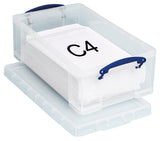 Really Useful Plastic Storage Box 12 Litre Clear with Handles
