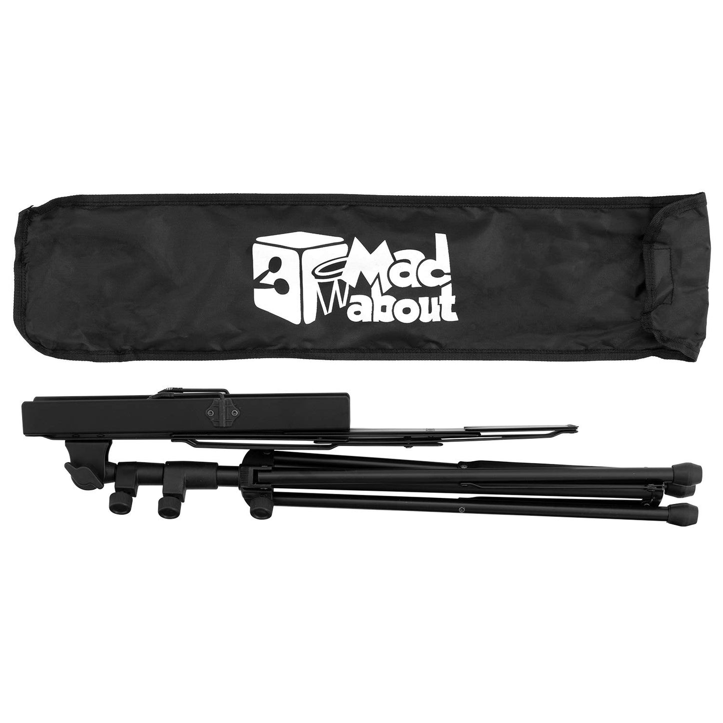 Mad About MA-MS02 Folding Music Stand Black with Carry Bag