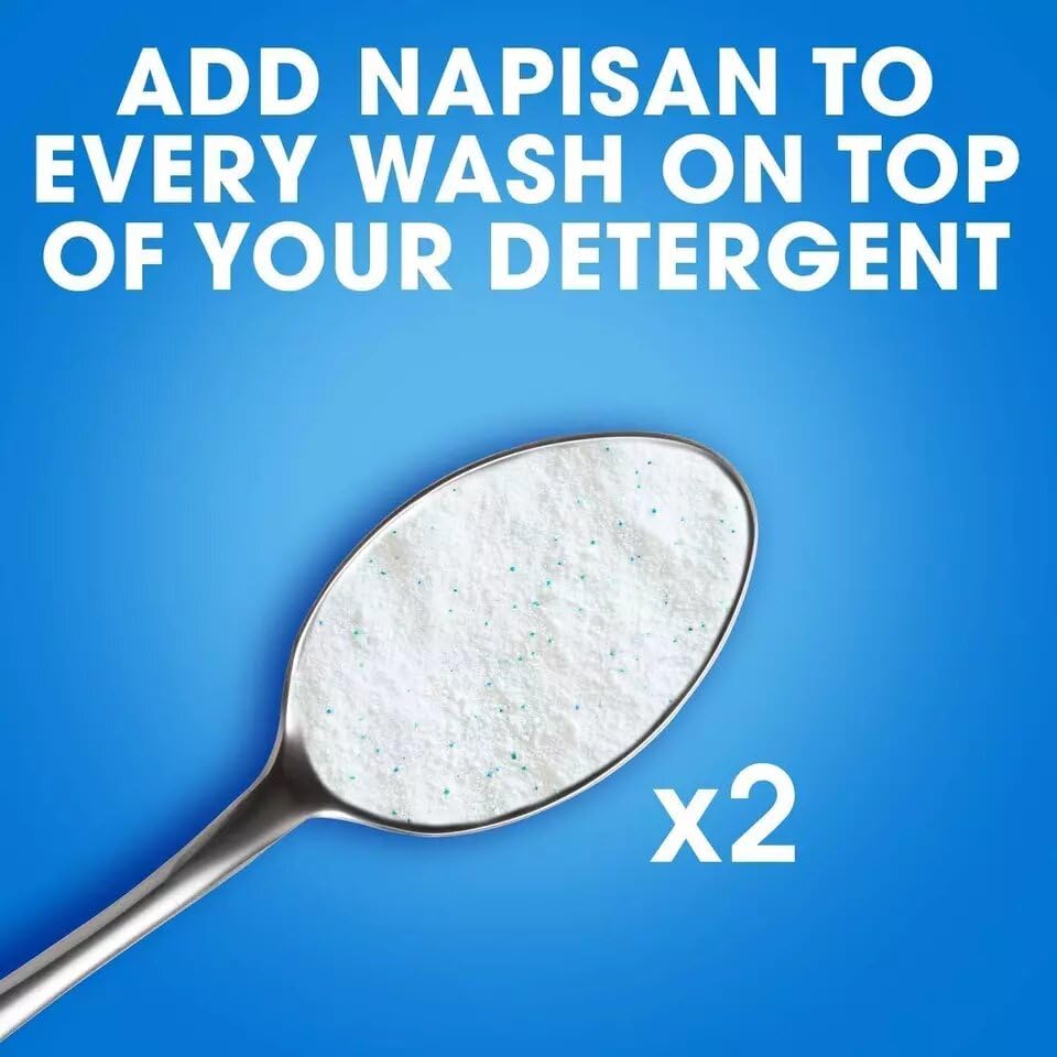 Napisan Non Bio Stain Remover Powder 800g - Kills 99.9% Bacteria, Hygienic Washes