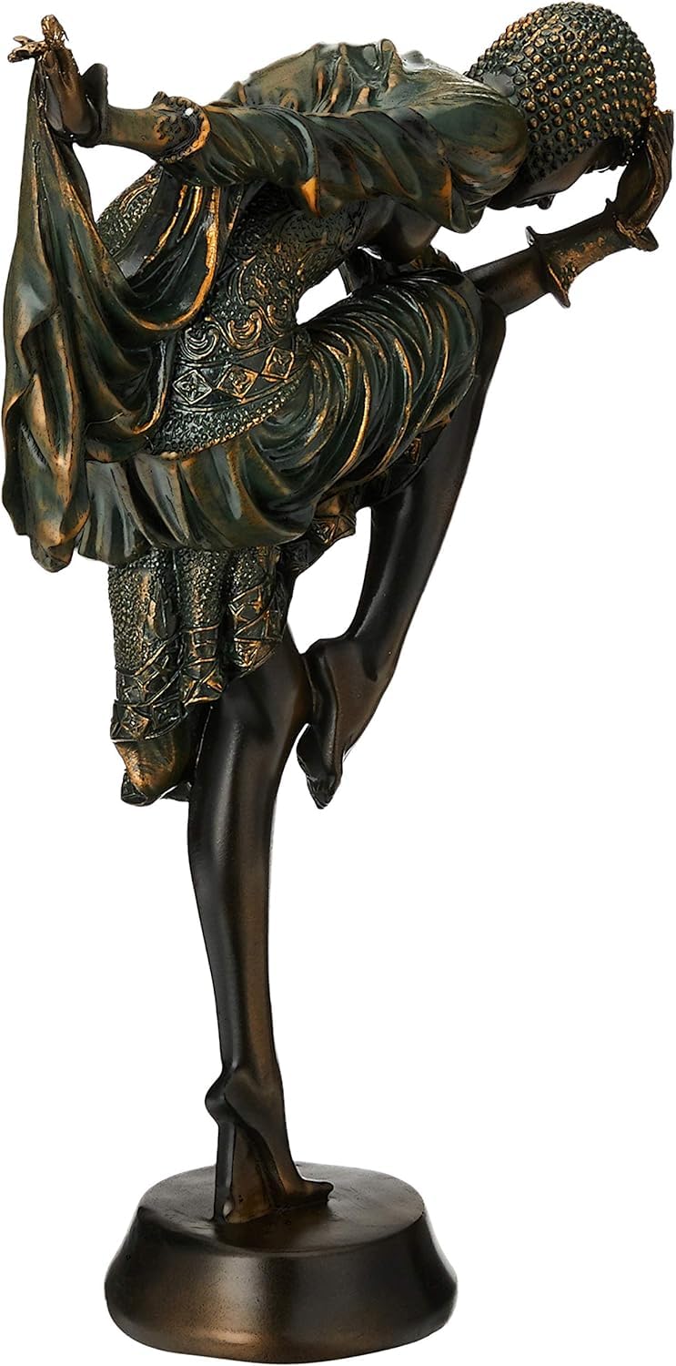 Design Toscano Snake Dancer Art Deco Sculpture Beige Figurine