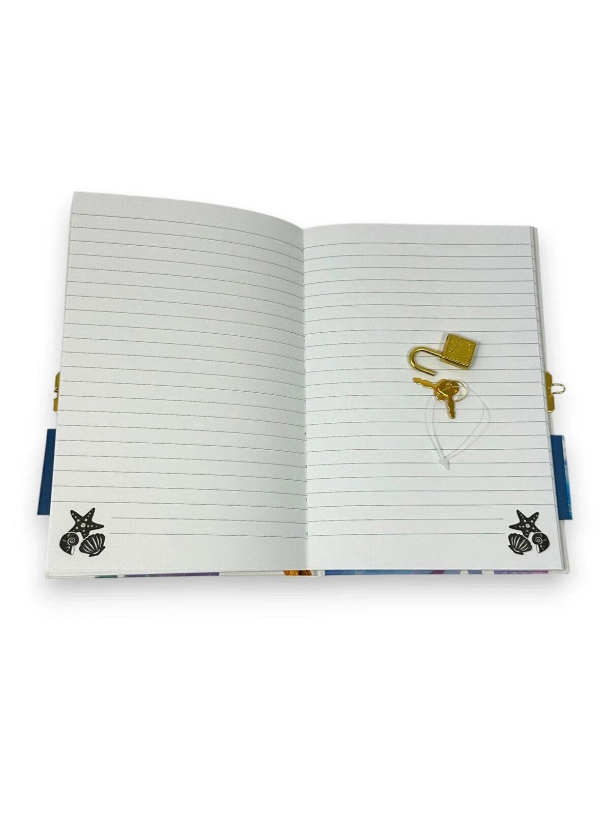 The Little Mermaid Notebook - Lockable Hardcover Journal
