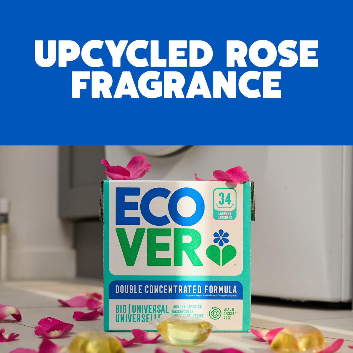 Ecover Bio Washing Capsules Lilac & Rose 3x34 Pack Laundry Detergent