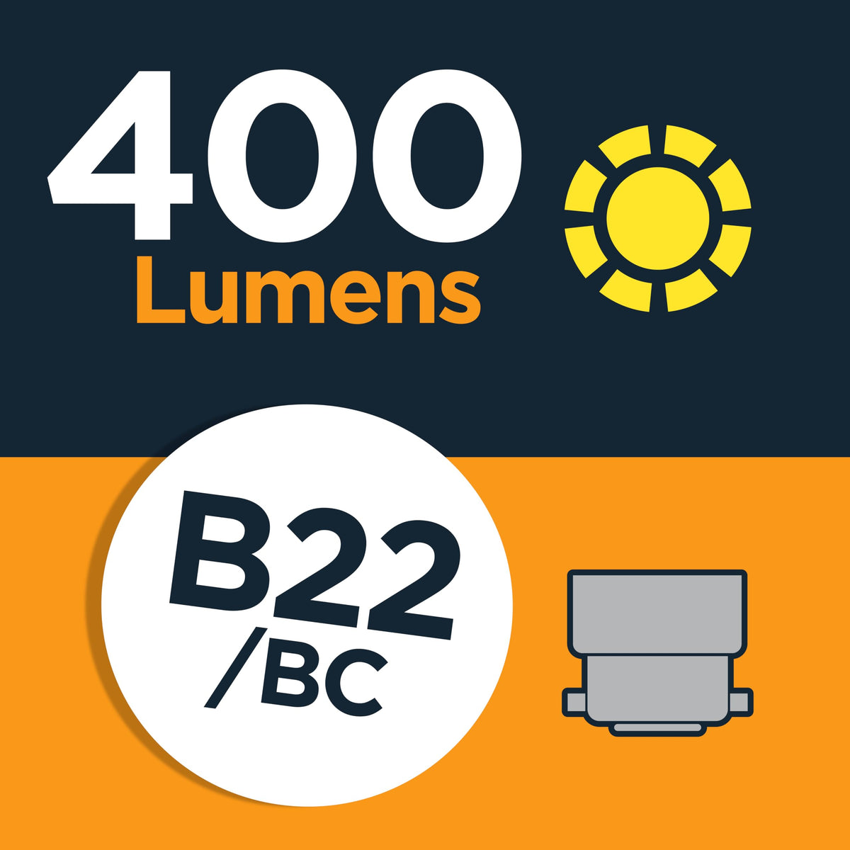 Status 4.5W LED Filament Bulb A60 GLS BC 400 Lumens Warm White
