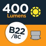 Status 4.5W LED Filament Bulb A60 GLS BC 400 Lumens Warm White