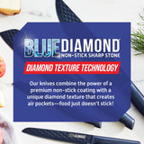 Blue Diamond 3 Piece Knife Set 20cm Chef 13cm Serrated 9cm Paring