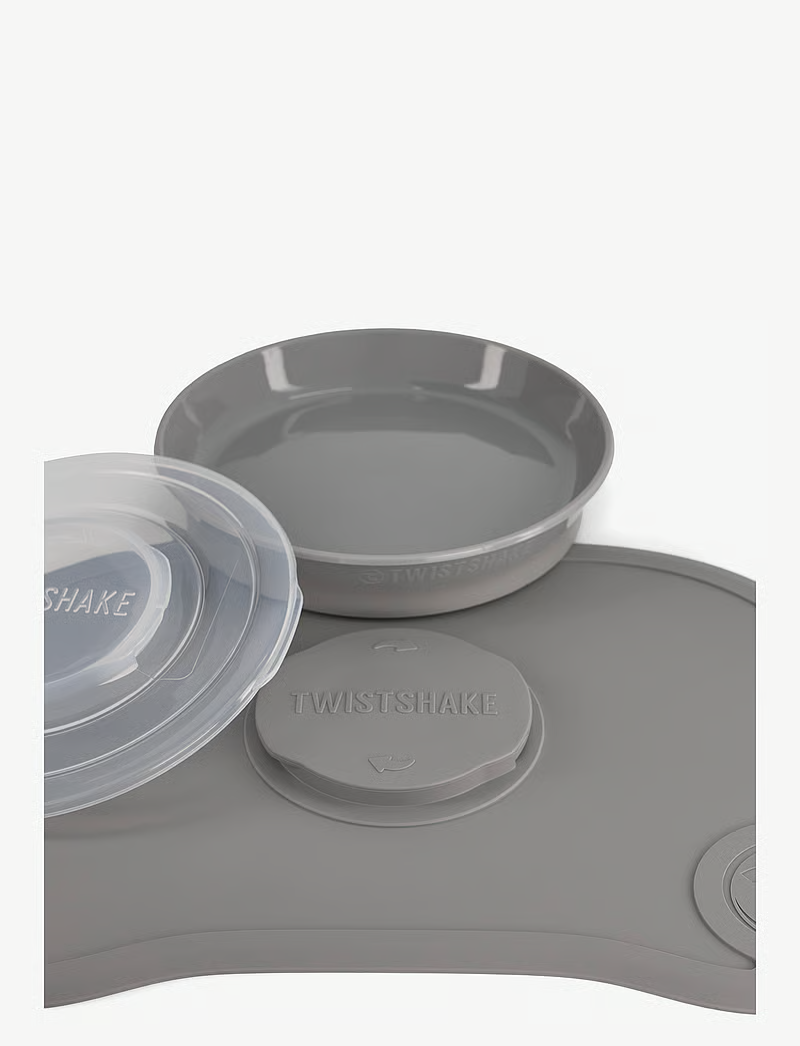Twistshake Baby Suction Plate & Placemat Set Mini | BPA-Free in Grey
