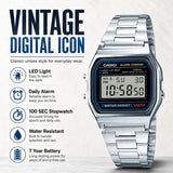 Casio Men's Digital Watch Stainless Steel Bracelet A158WEA-1EF