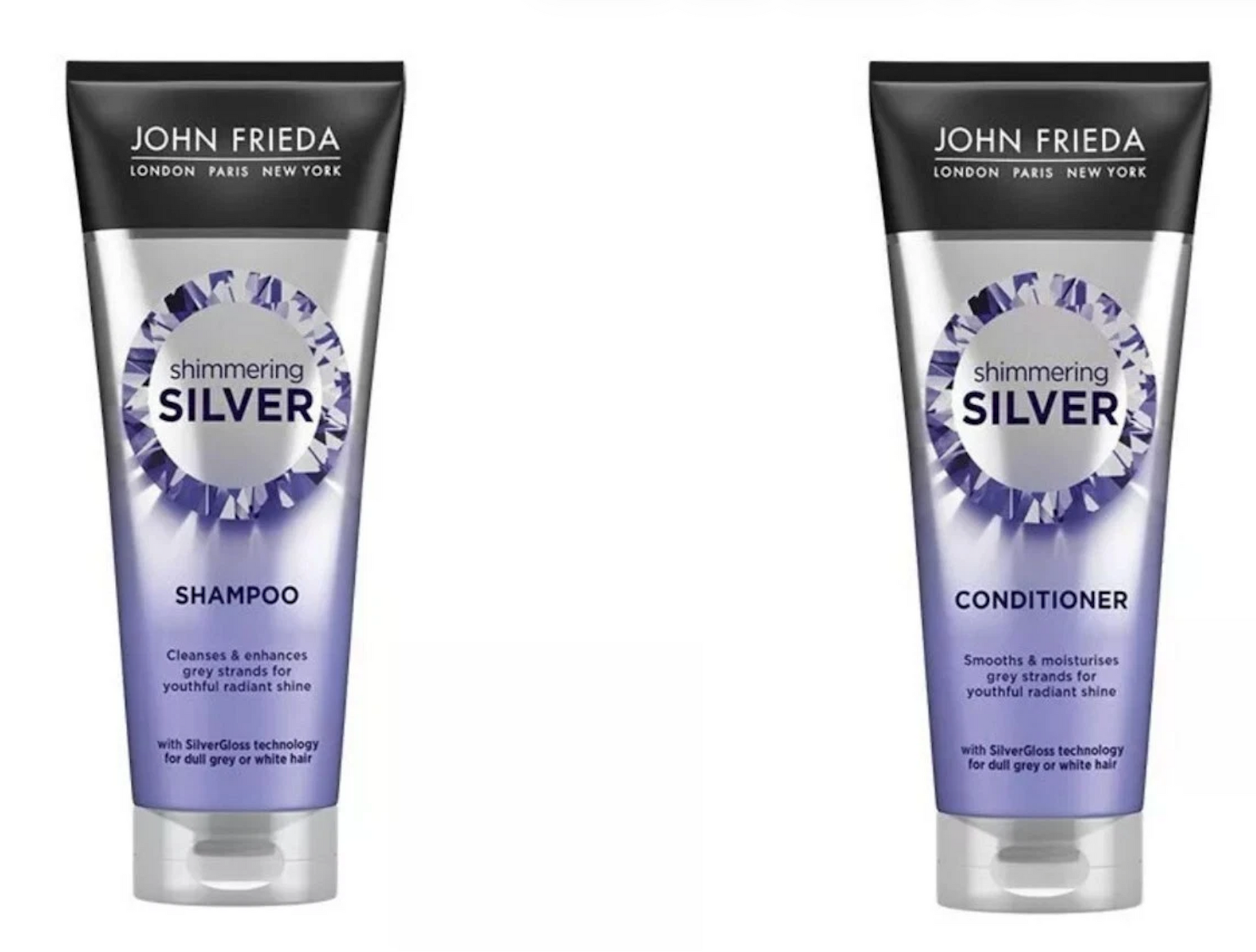 John Frieda Silver Shampoo & Conditioner Set 250ml - Grey Hair