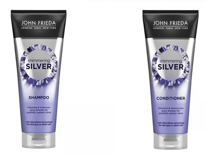 John Frieda Silver Shampoo & Conditioner Set 250ml - Grey Hair