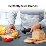 150W Electric Carving Knife in Black, Serrated Blade for Meat & Bread