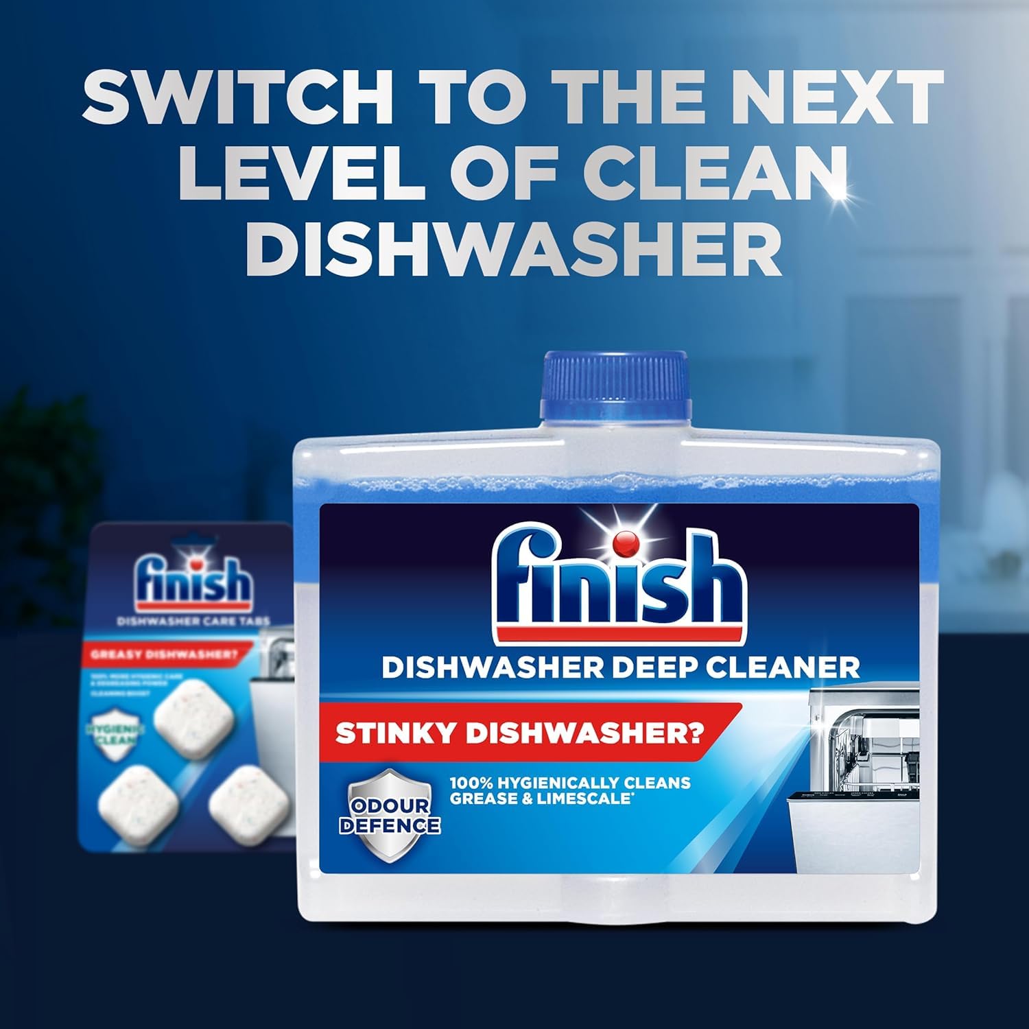 Finish In-Wash Dishwasher Cleaner Tablets, 24 Pack